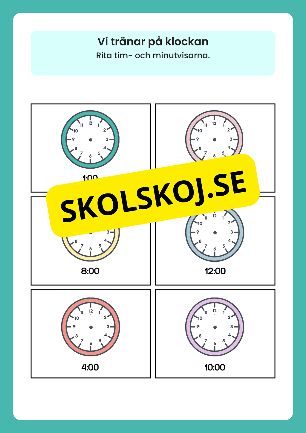 Vi tränar på klockan