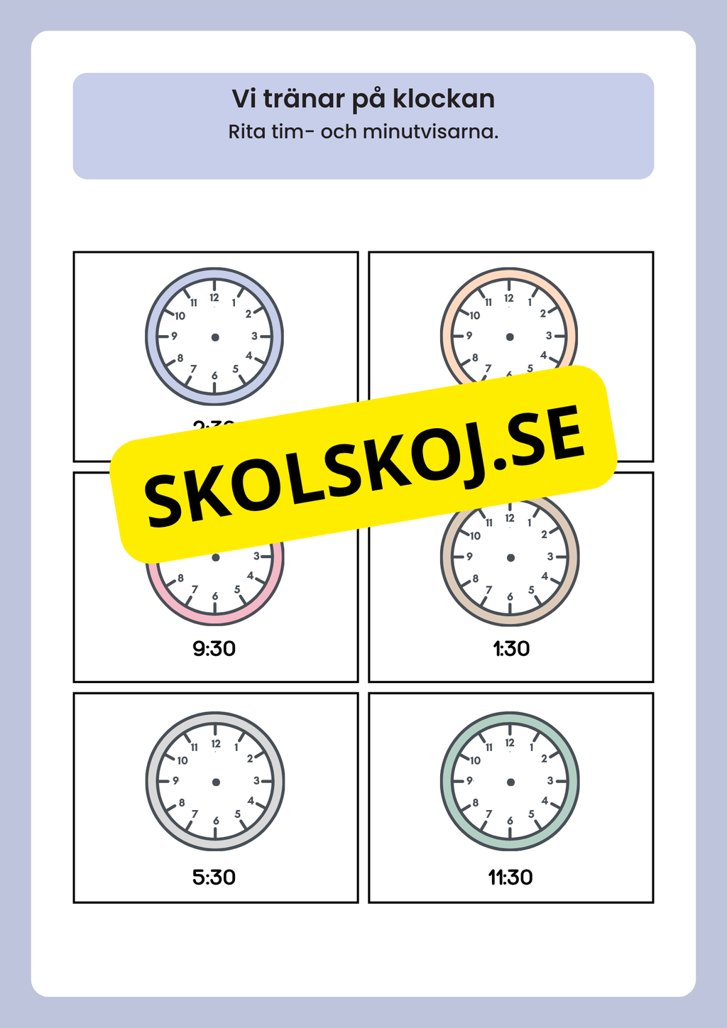 Vi tränar på klockan
