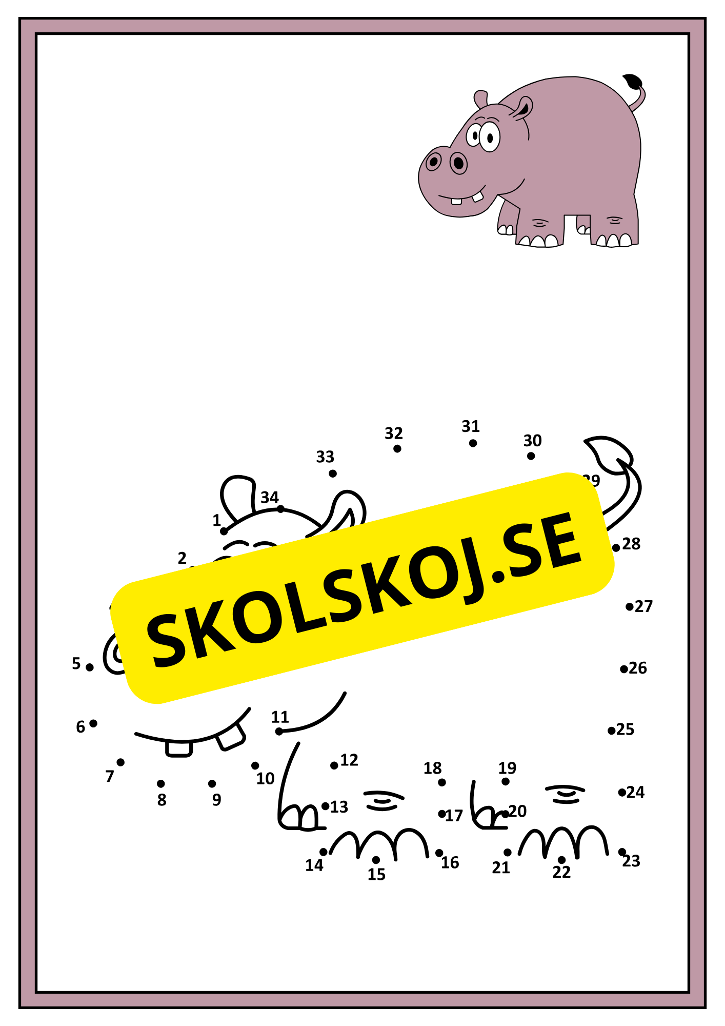 Prick till prick tema djur