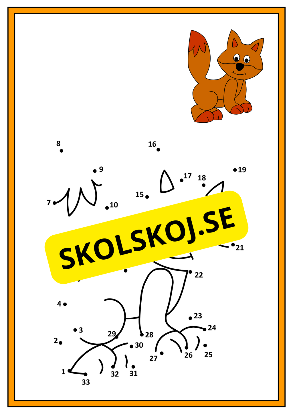 Prick till prick tema djur