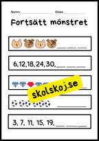 Fortsätt mönstret - Häfte