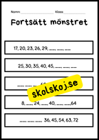 Fortsätt mönstret - Häfte