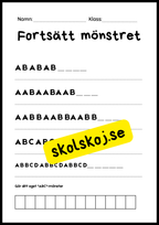 Fortsätt mönstret - Häfte