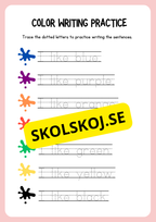 Writing practice - Grade 1