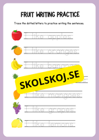 Writing practice - Grade 1