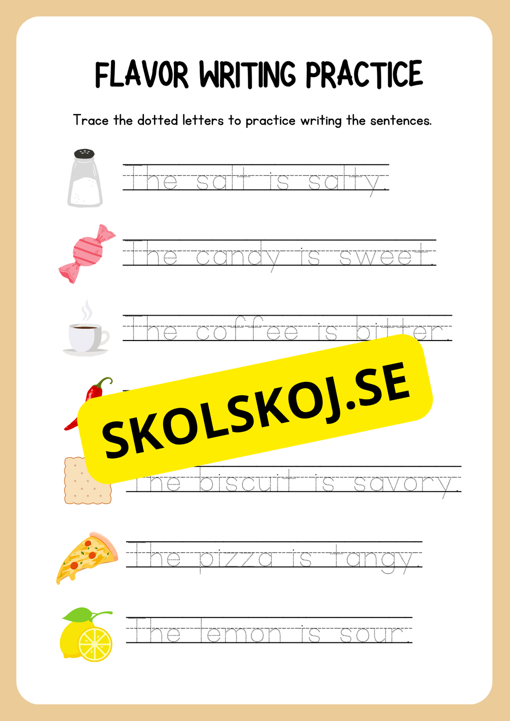 Writing practice - Grade 1