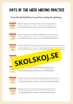 Writing practice - Grade 1