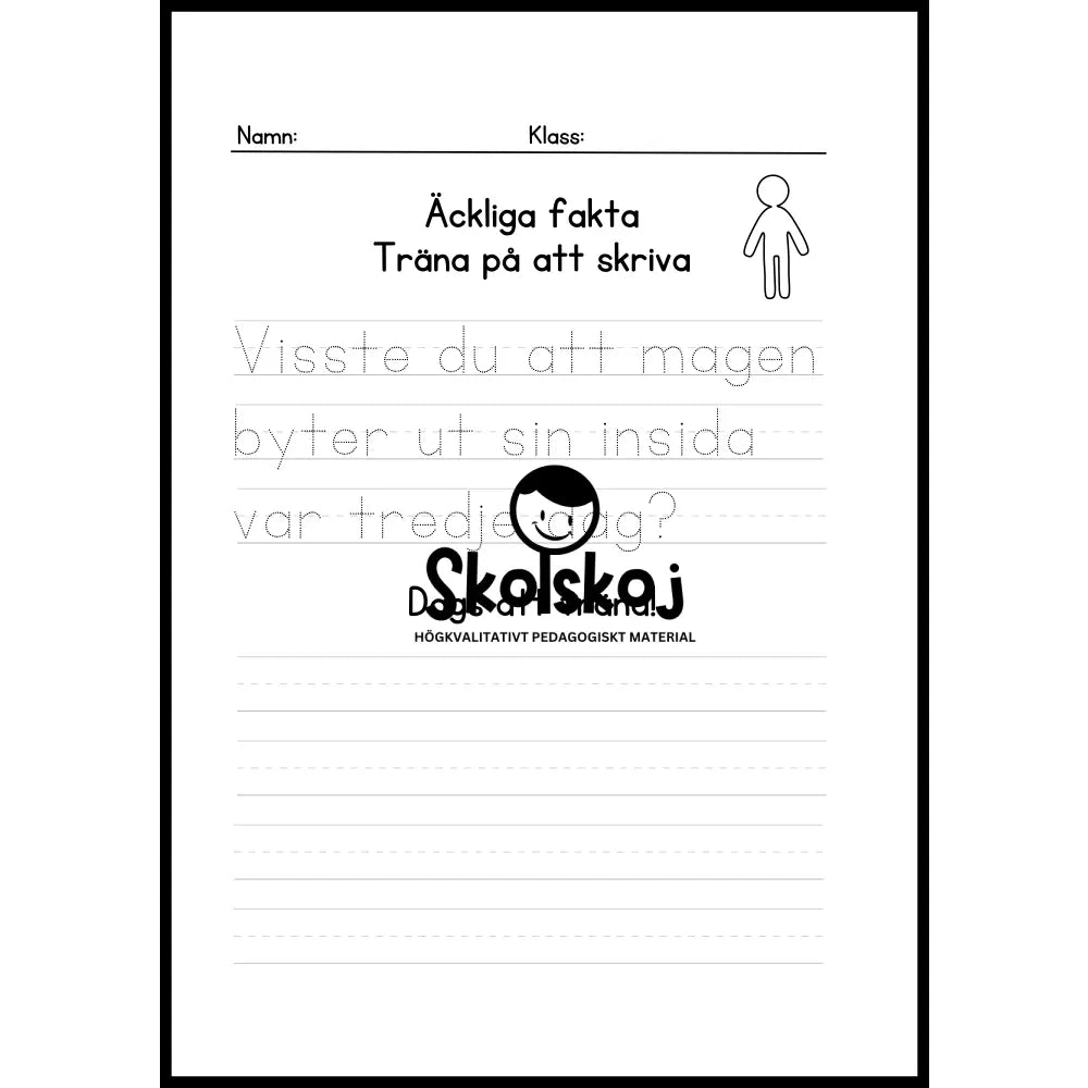 Äckliga fakta - Träna på att skriva