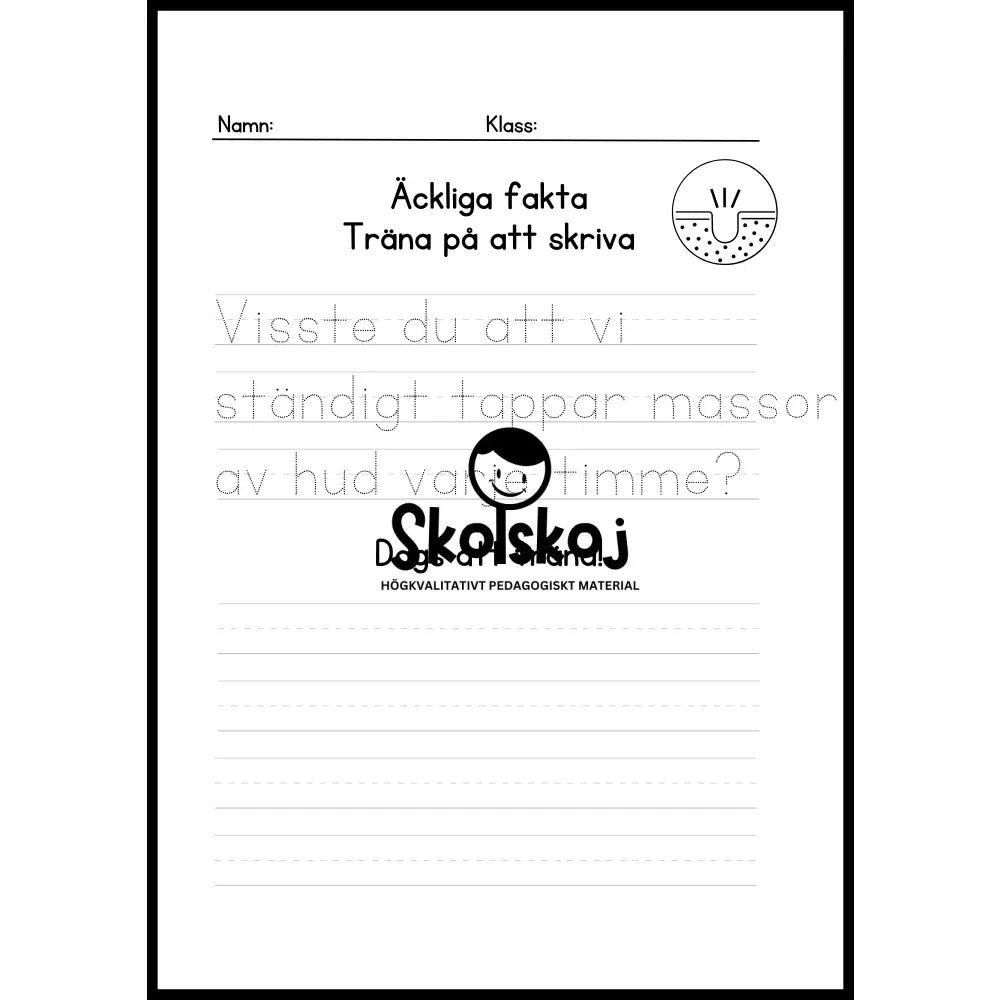 Äckliga fakta - Träna på att skriva