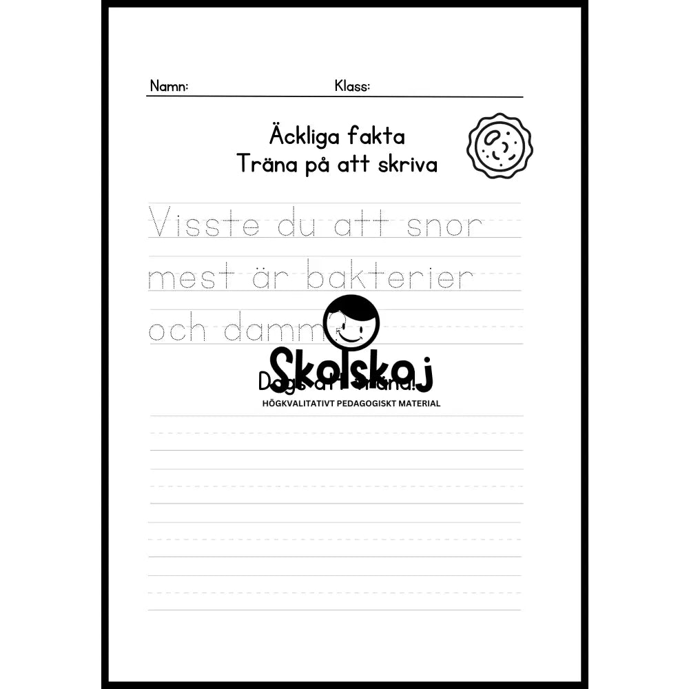 Äckliga fakta - Träna på att skriva