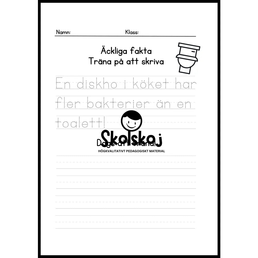 Äckliga fakta - Träna på att skriva