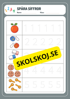 Spåra siffror 0 - 10