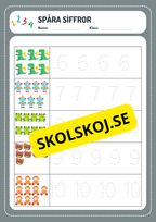 Spåra siffror 0 - 10