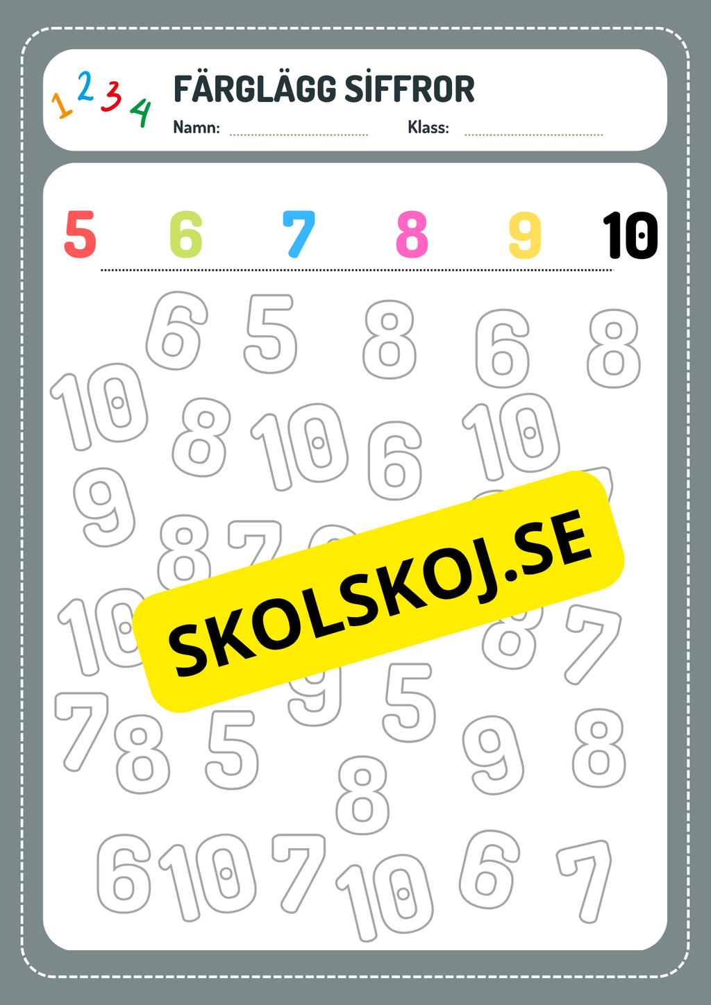 Spåra siffror 0 - 10