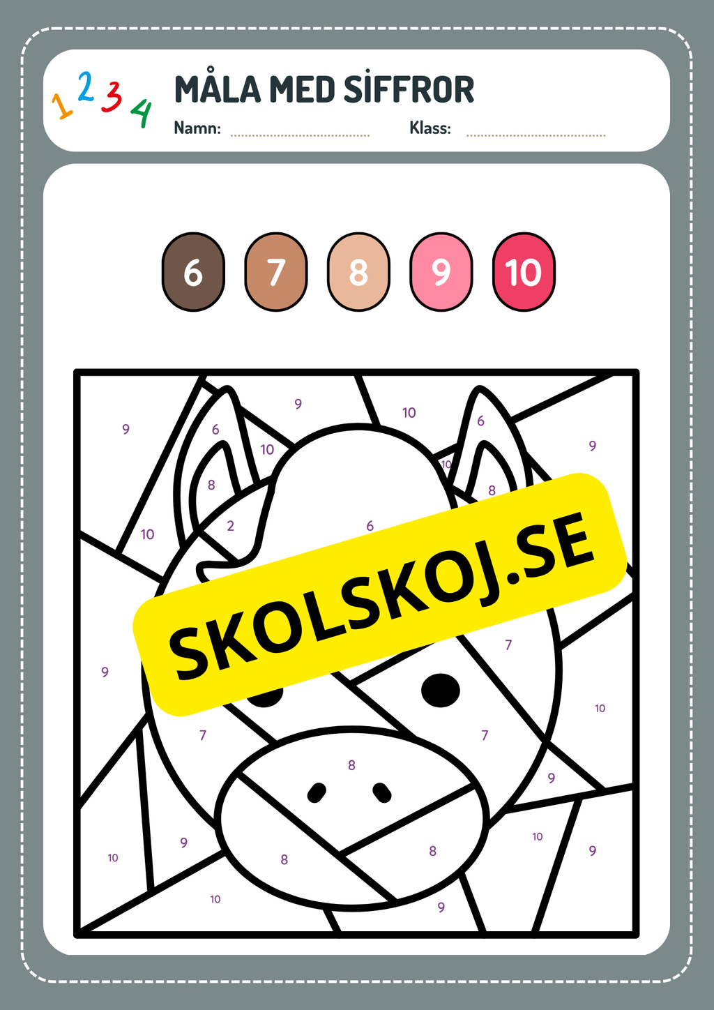 Spåra siffror 0 - 10