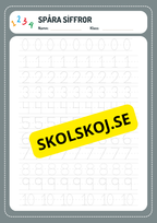 Spåra siffror 0 - 10