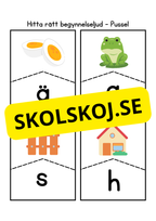 Hitta rätt begynnelseljud - Pussel