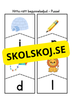 Hitta rätt begynnelseljud - Pussel