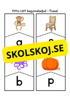 Hitta rätt begynnelseljud - Pussel
