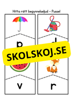 Hitta rätt begynnelseljud - Pussel