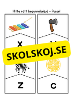 Hitta rätt begynnelseljud - Pussel
