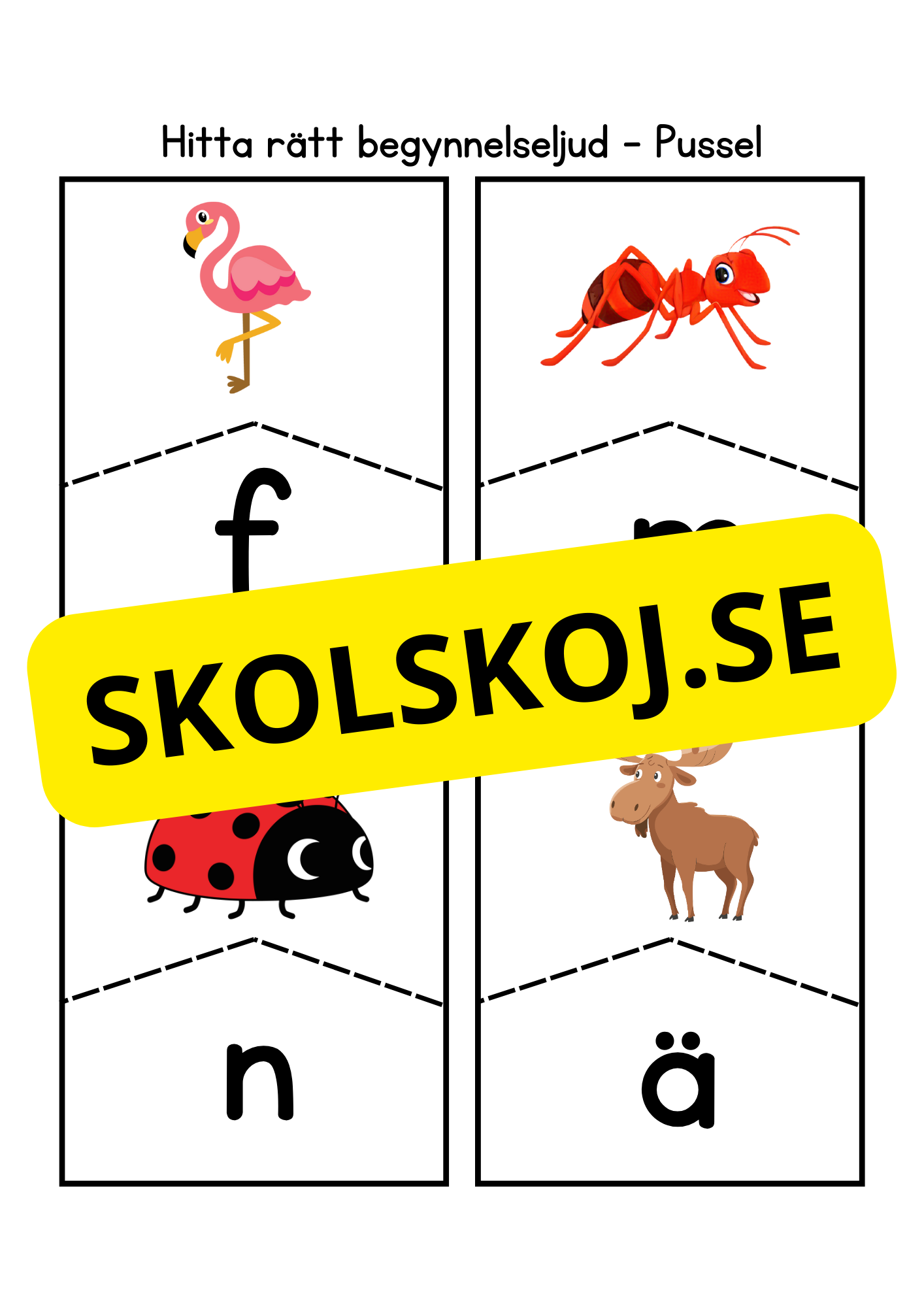 Hitta rätt begynnelseljud - Pussel