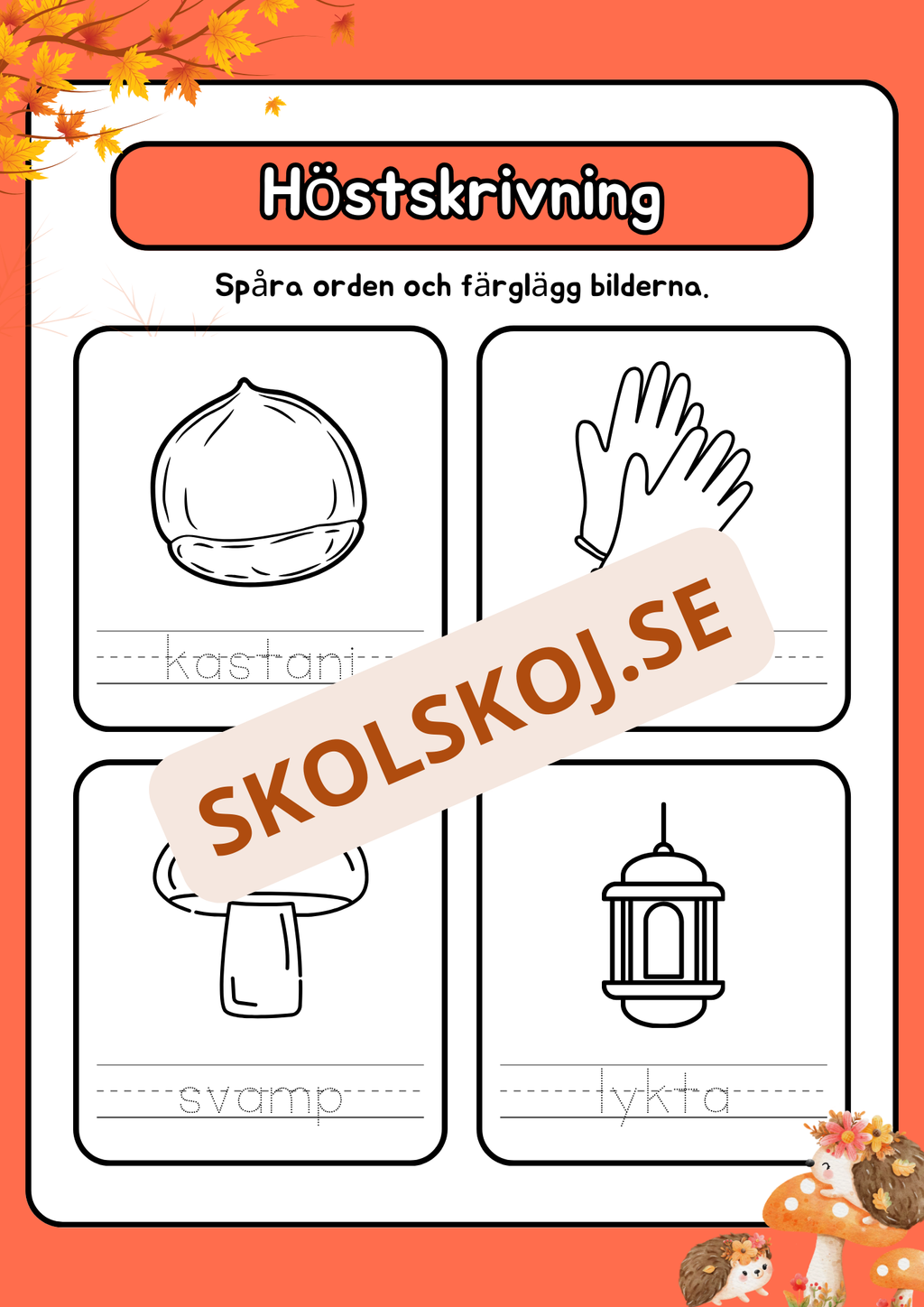 Höstskrivning - Häfte