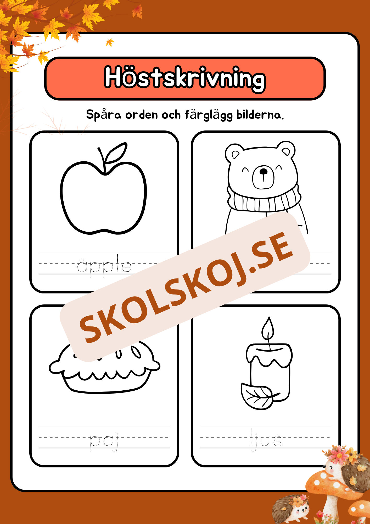 Höstskrivning - Häfte