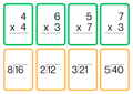 Multiplikations och divisions kort - A5 format