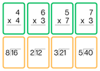 Multiplikations och divisions kort - A5 format