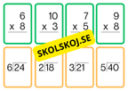 Multiplikations och divisions kort - A5 format