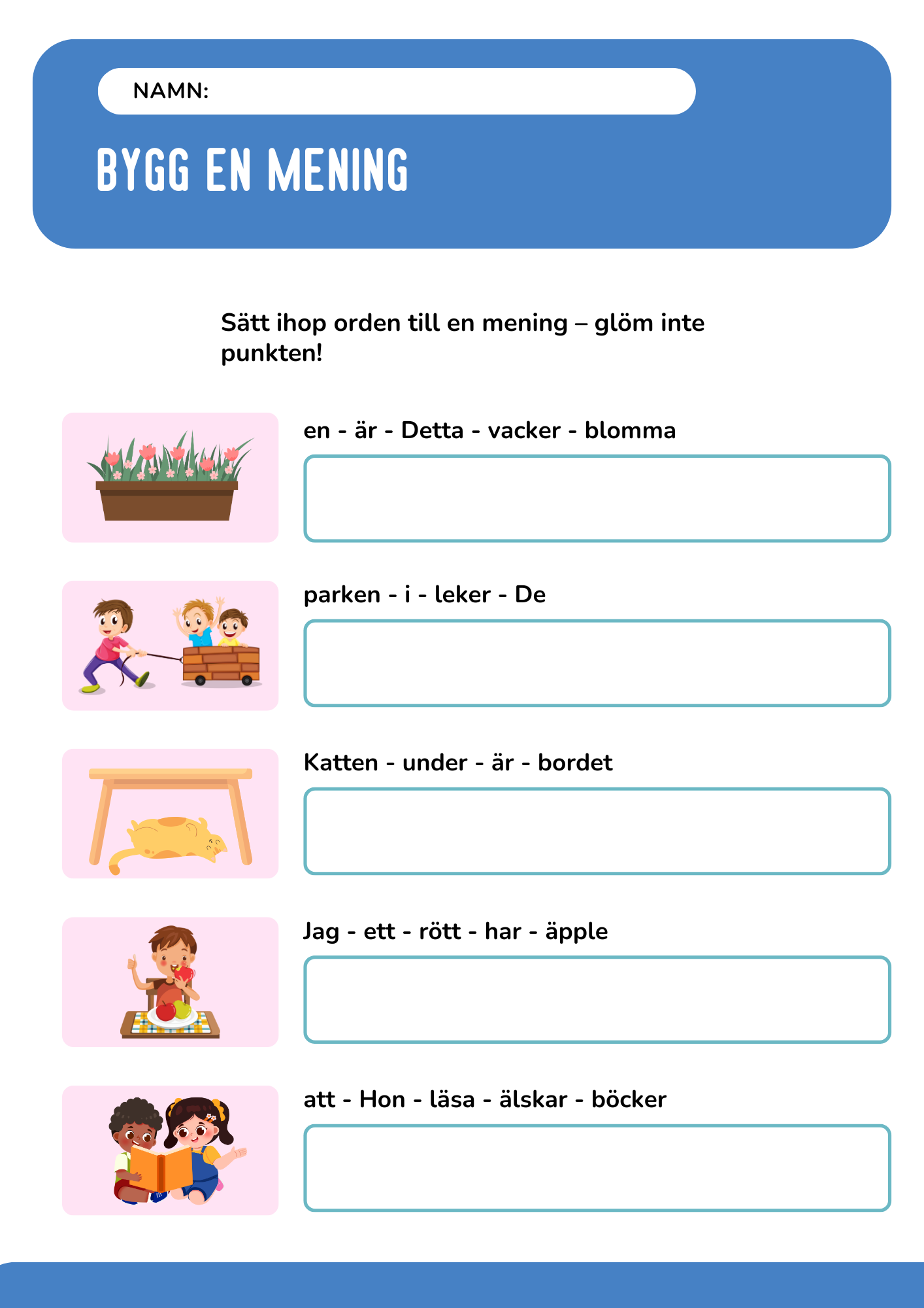 Bygg en mening