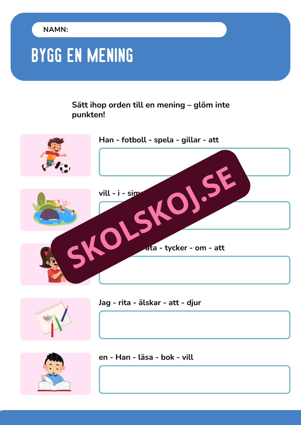Bygg en mening