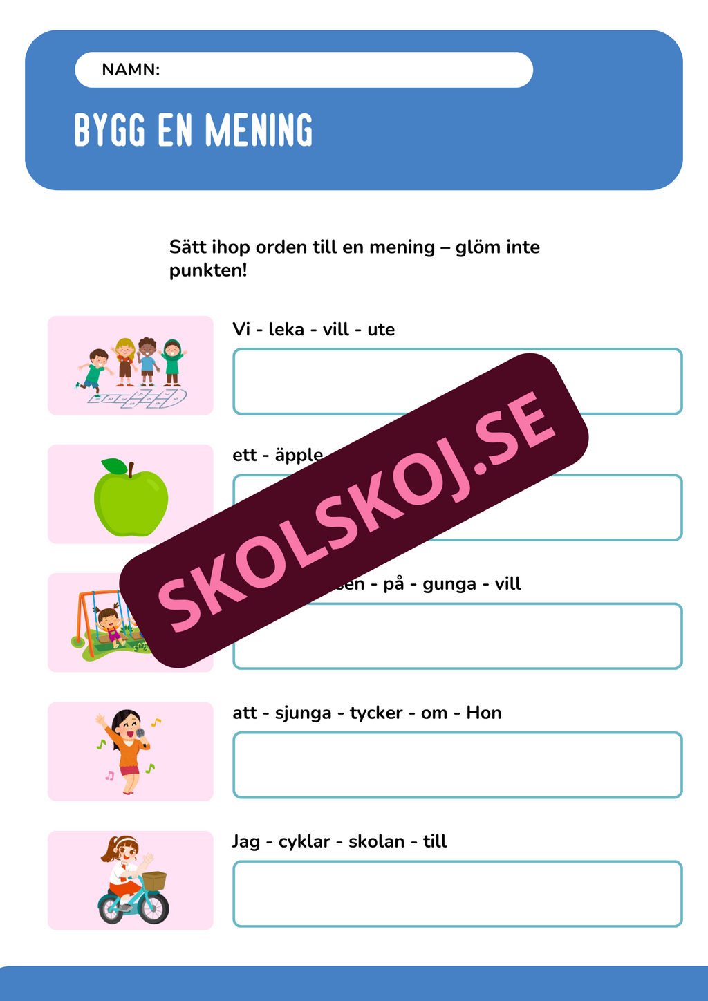 Bygg en mening