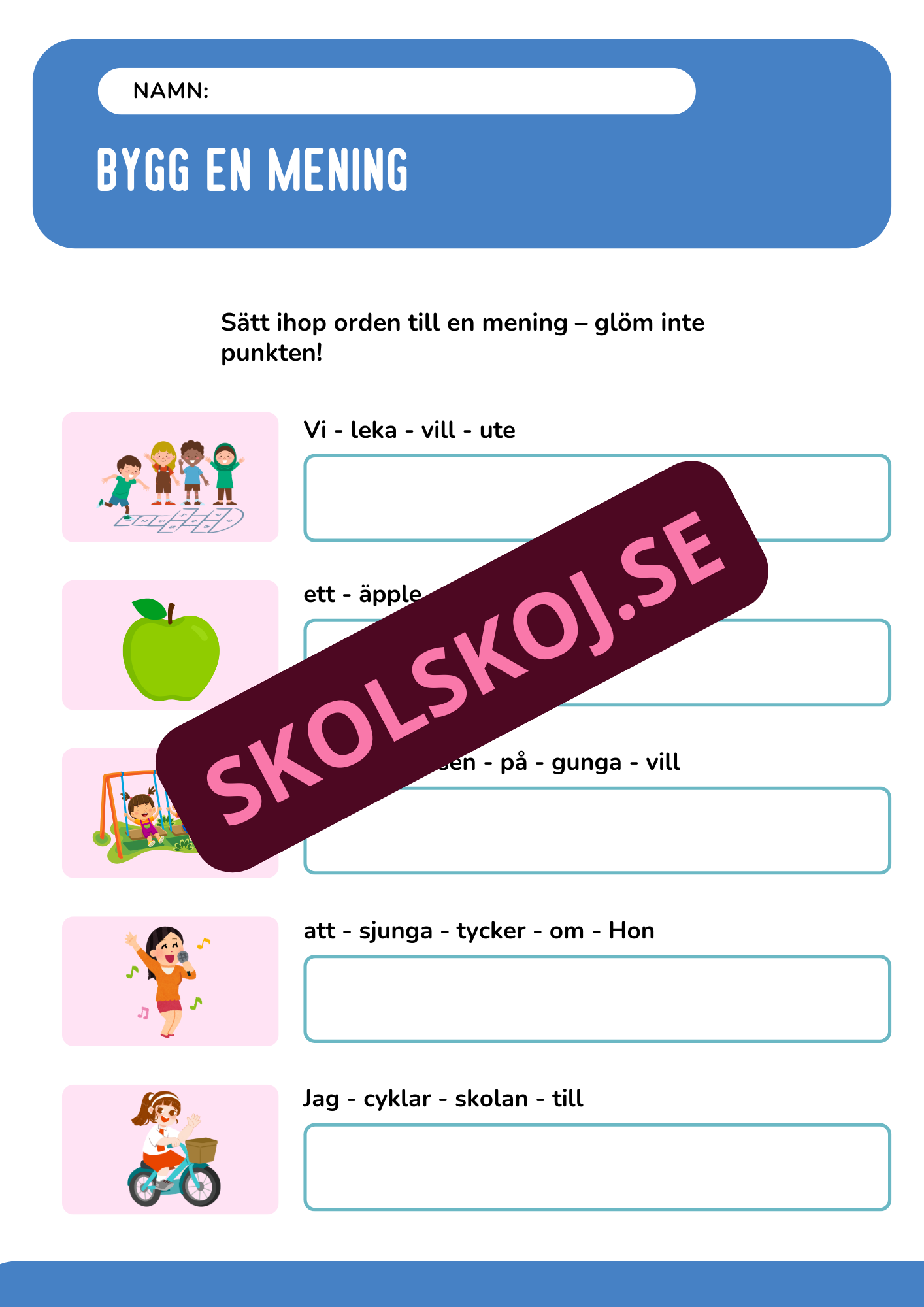 Bygg en mening