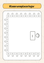 Powerpoint - Klassrumsplaceringar - Redigerbara
