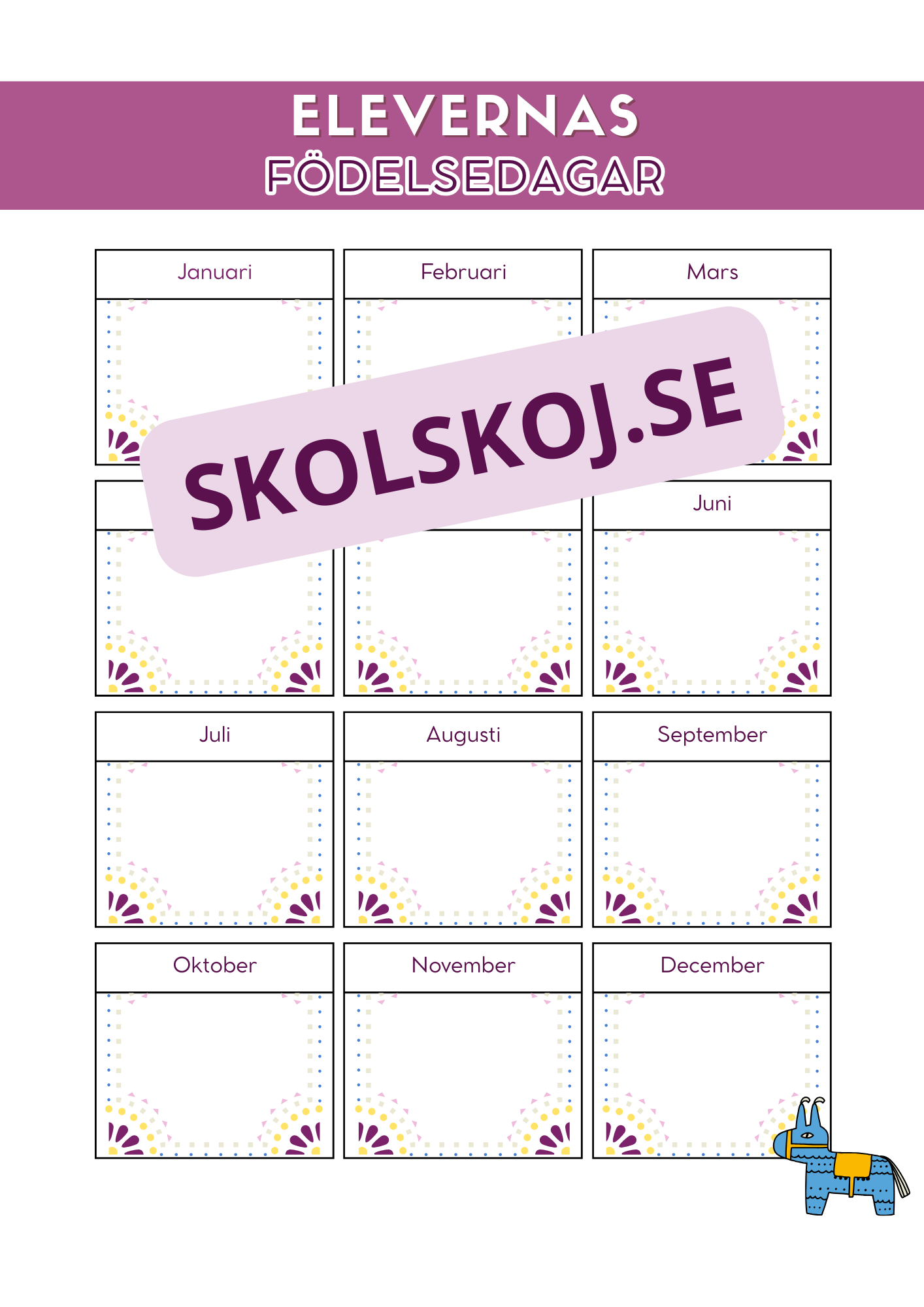 Lärarplanerare 2026 - 2027 (redigerbar Powerpoint)