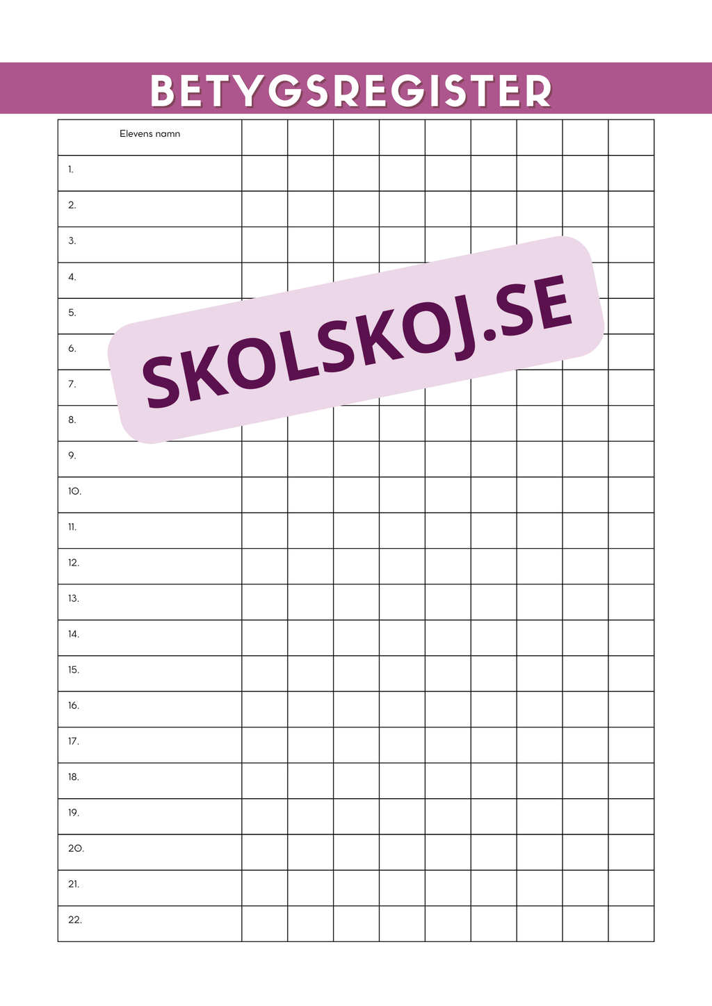 Lärarplanerare 2026 - 2027 (redigerbar Powerpoint)
