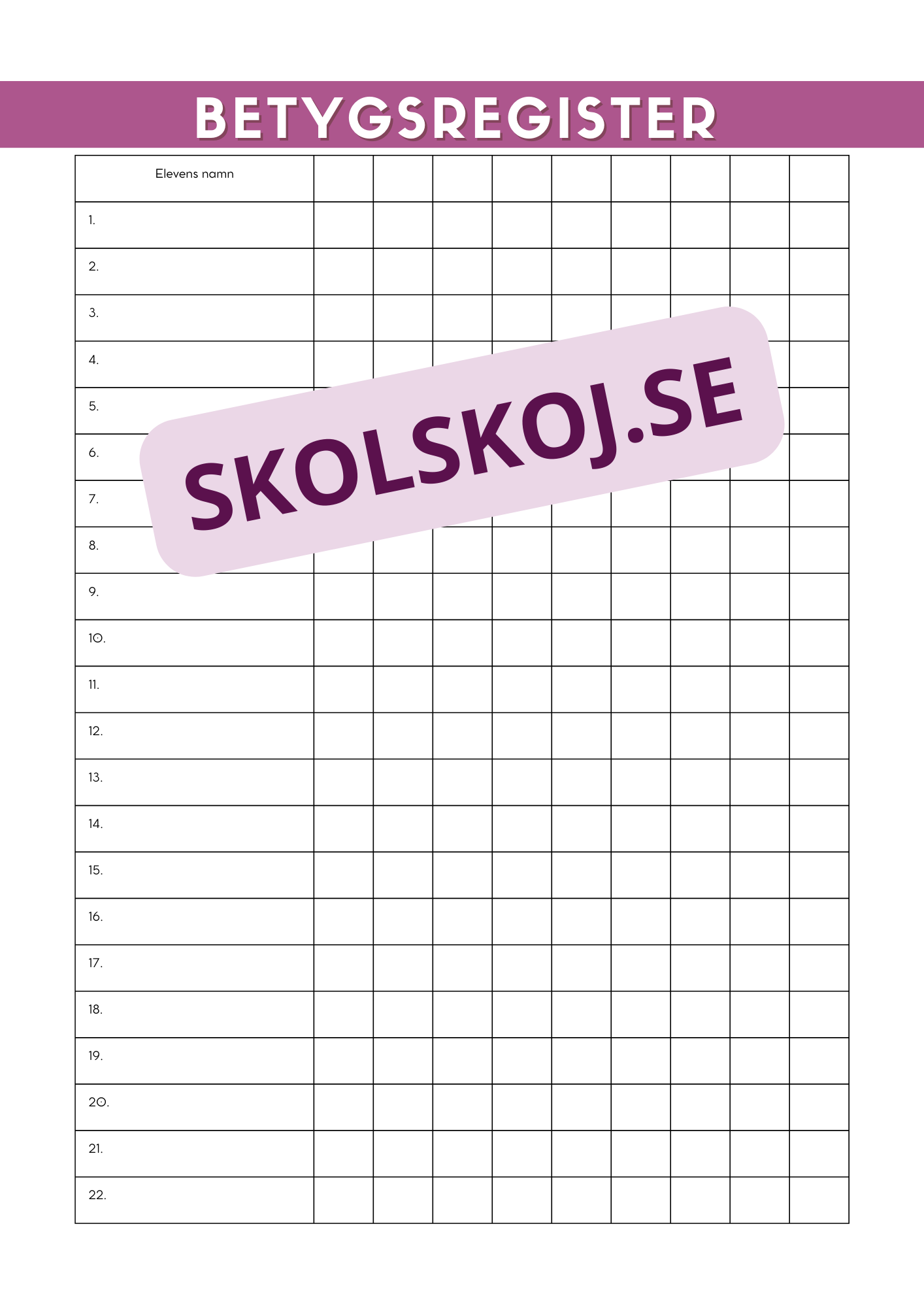 Lärarplanerare 2026 - 2027 (redigerbar Powerpoint)