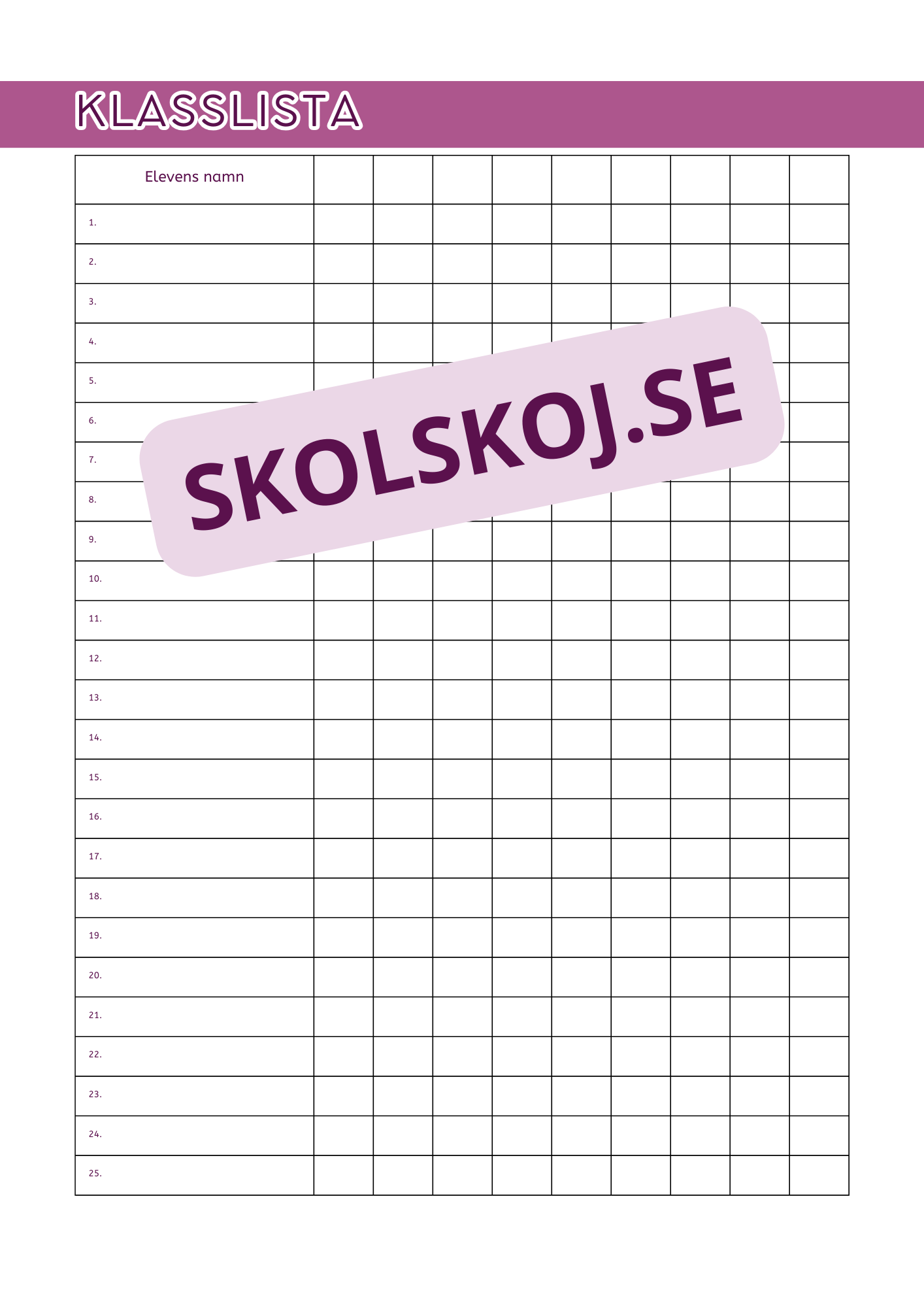 Lärarplanerare 2026 - 2027 (redigerbar Powerpoint)