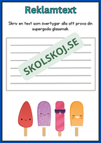Reklamtext - Årskurs 2 - 3