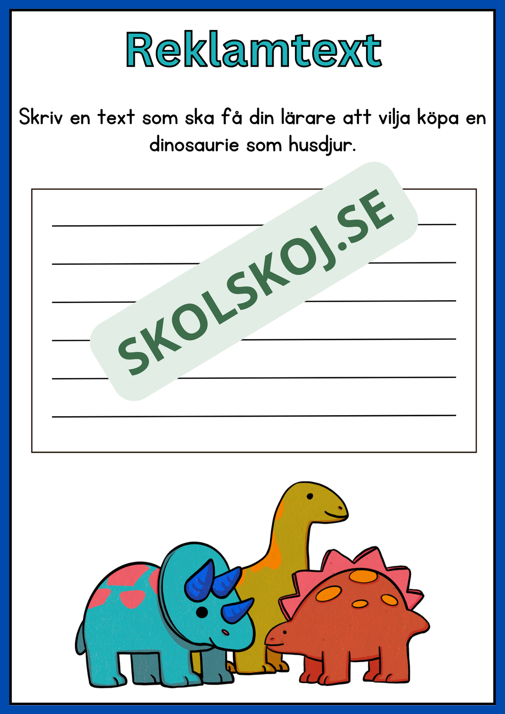 Reklamtext - Årskurs 2 - 3