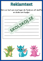 Reklamtext - Årskurs 2 - 3