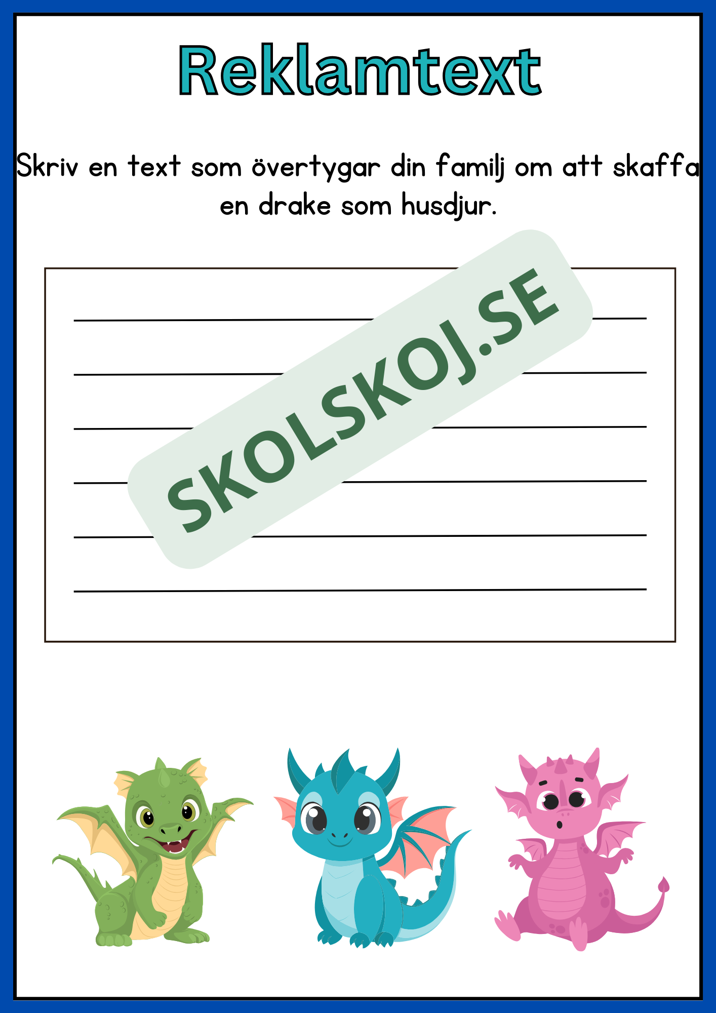 Reklamtext - Årskurs 2 - 3