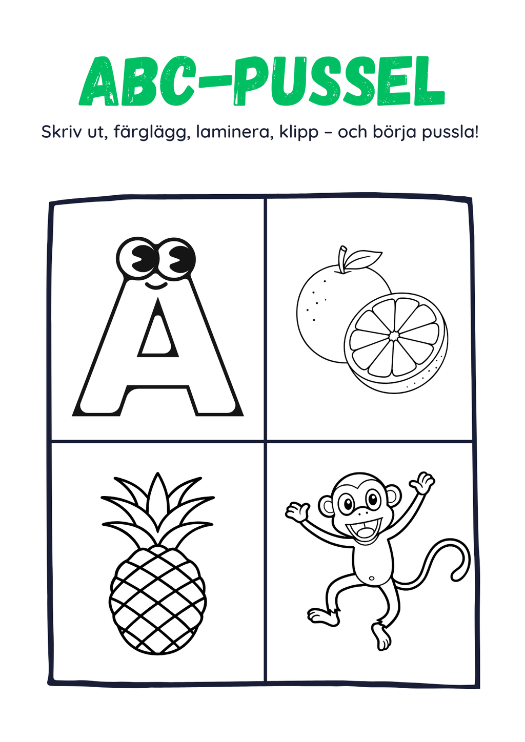 ABC-pussel - Hela alfabetet
