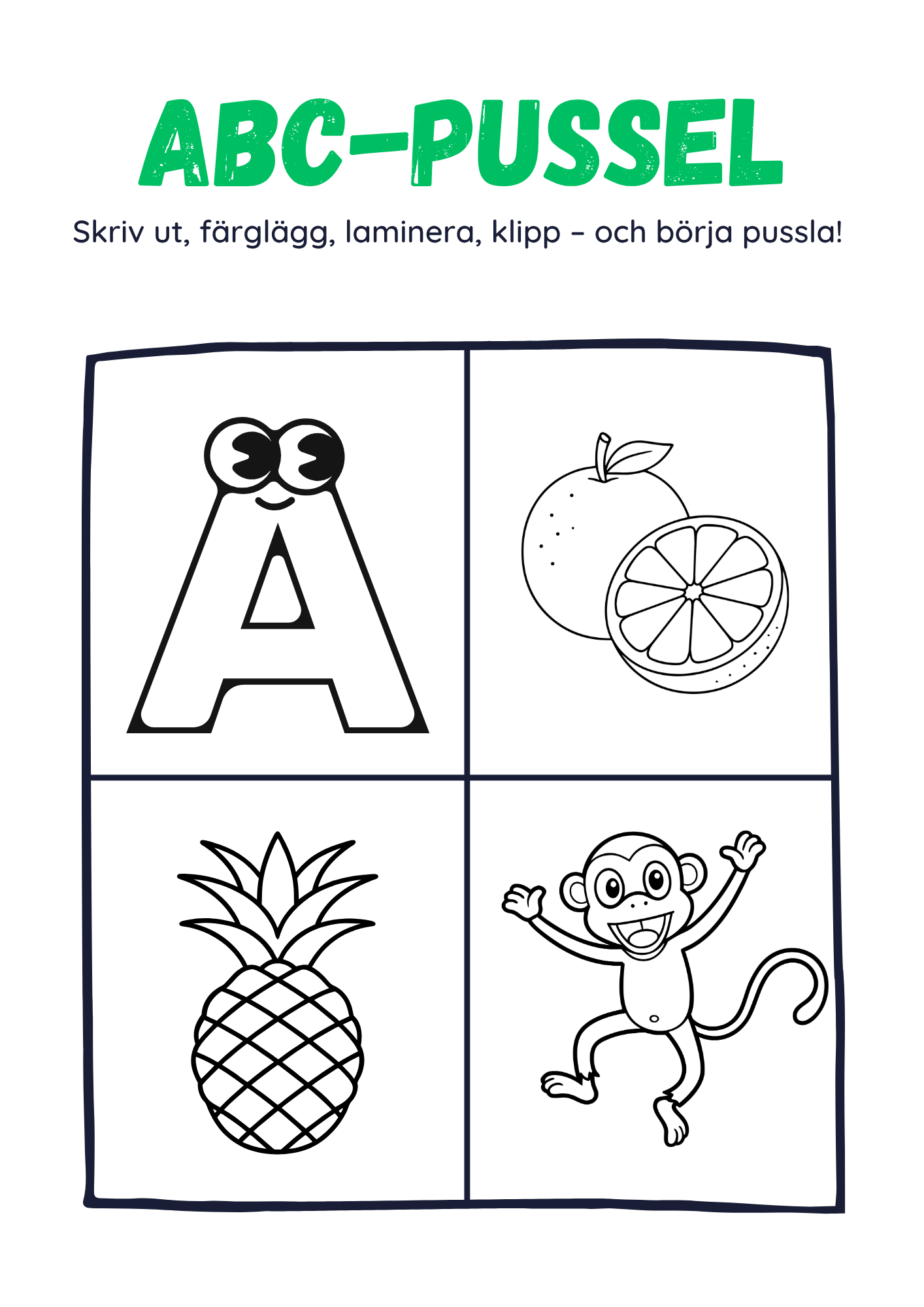 ABC-pussel - Hela alfabetet