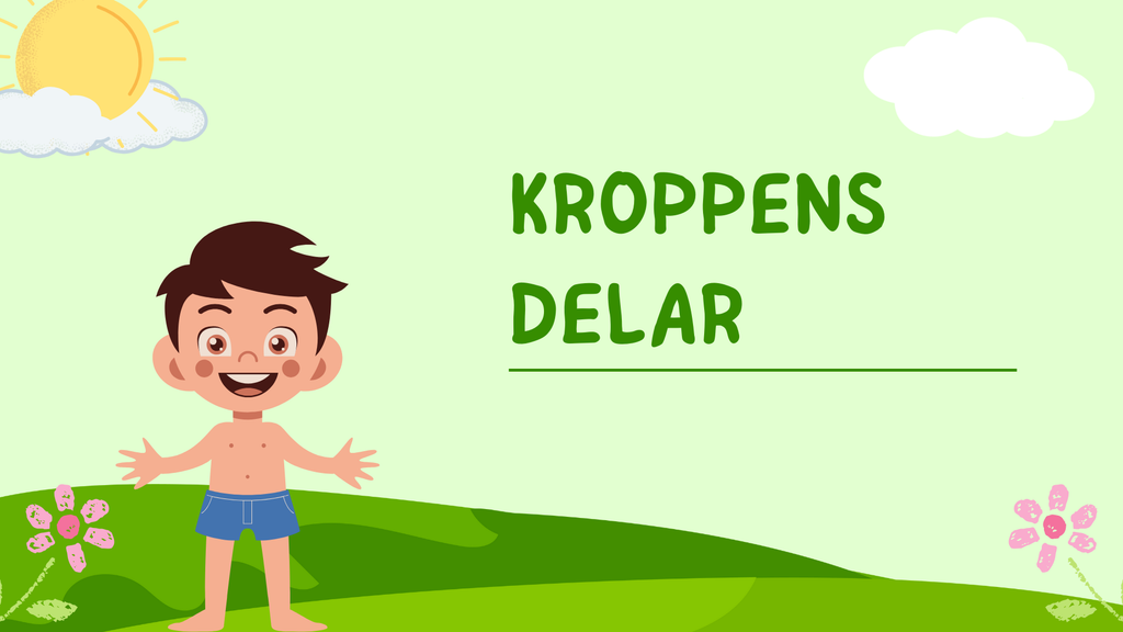 Kroppens delar - Presentation och arbetsblad