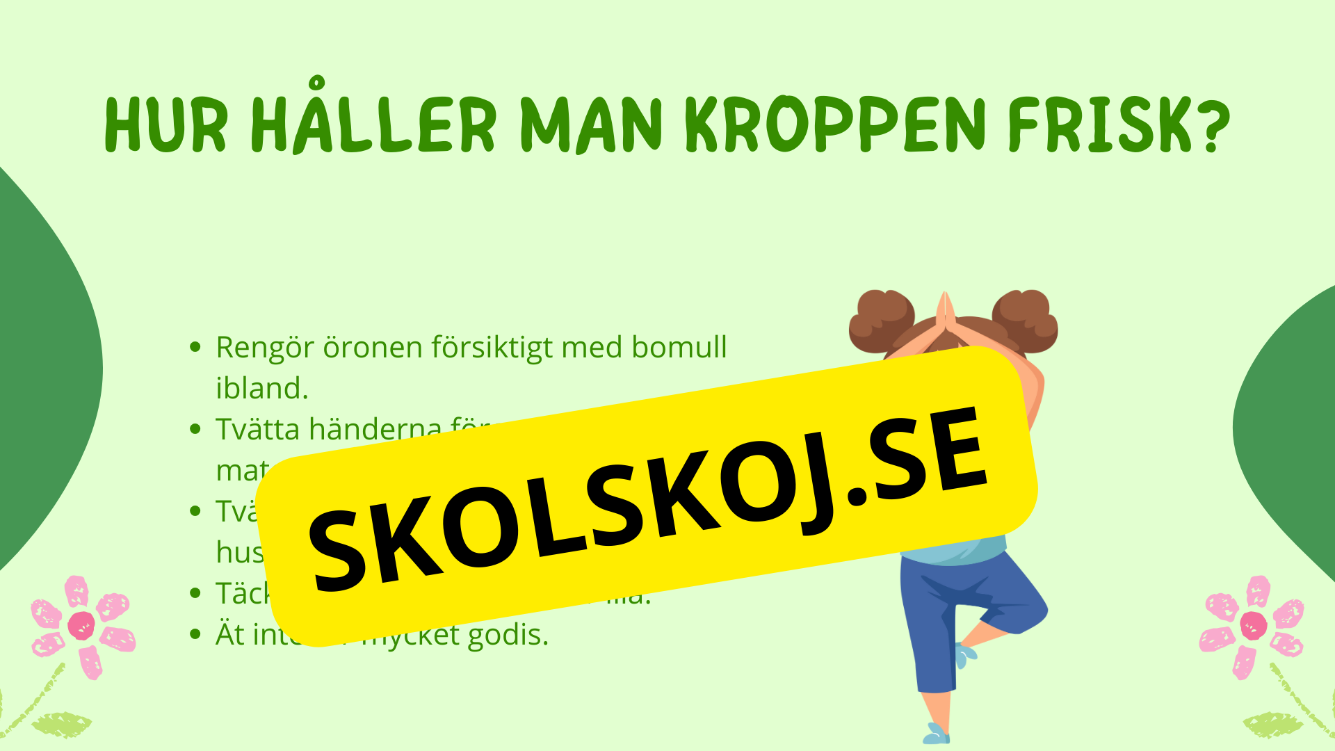 Kroppens delar - Presentation och arbetsblad