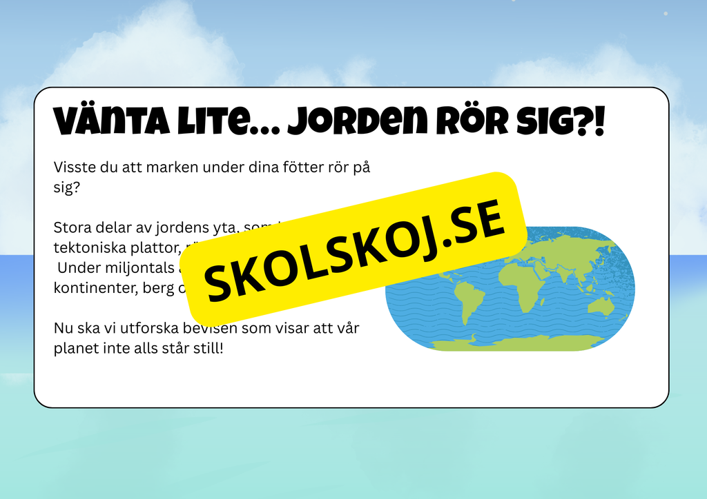 Jorden - Ett gigantiskt pussel - Plattektonik
