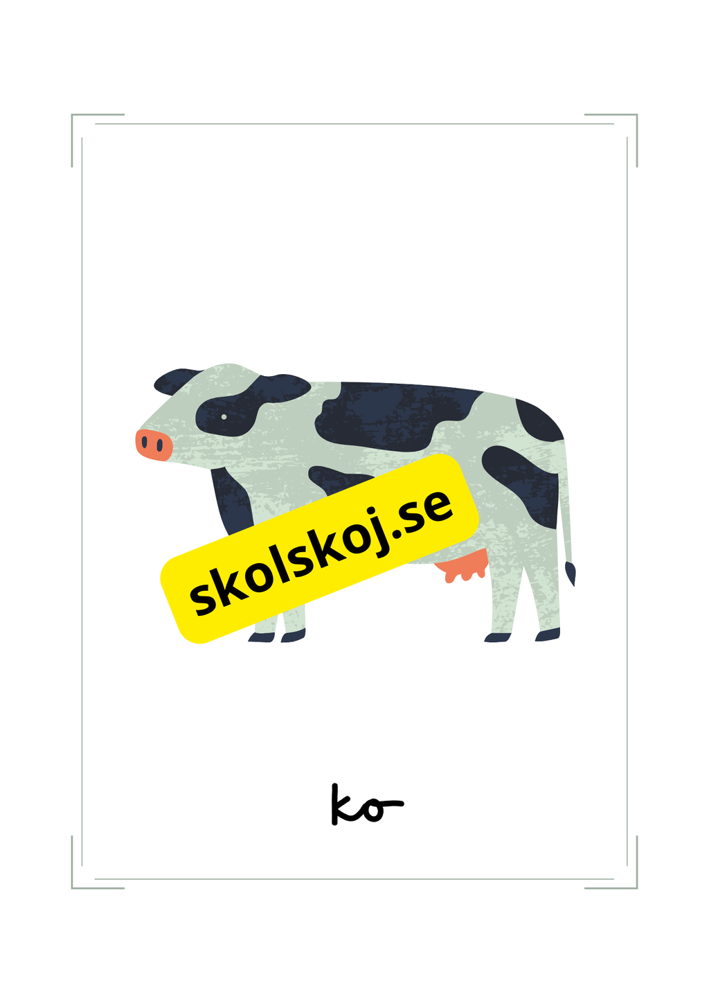 Min djurgård - Flashkort